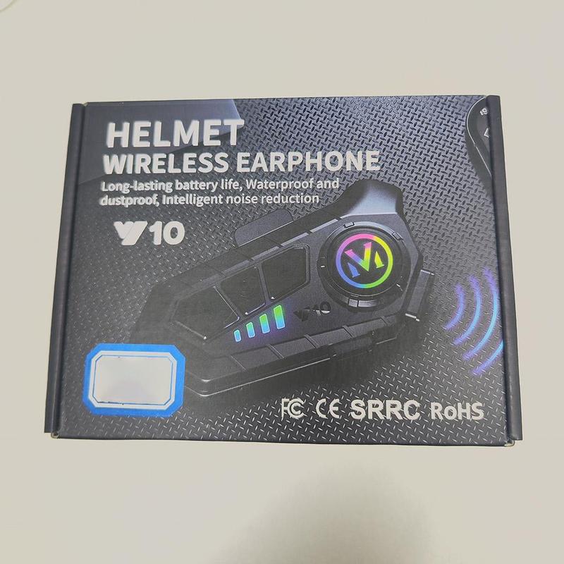 Rechargeable Motorcycle Helmet Speaker, IPX6 Waterproof Helmet Earphone with Automatic Response Call Music Control, Compatible with All Helmets