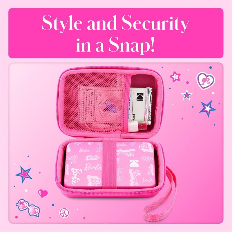 Barbie x Kodak EVA Travel Case with Removable Strap, Built-in Mesh Pocket Stores Zink Paper & More!