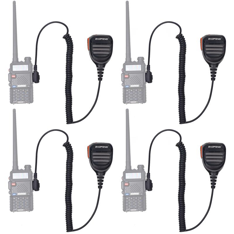 BaoFeng Walkie Talkie Speaker Mic Microphone, Remote Shoulder Police Mic UV-5R BF-F8HP 5RM UV-21R K5PLUS GM-15 Pro UV-5G Plus GM-5RH UV-17R TIDRADIO TD-H3 TD-H8 Quansheng UV-K5