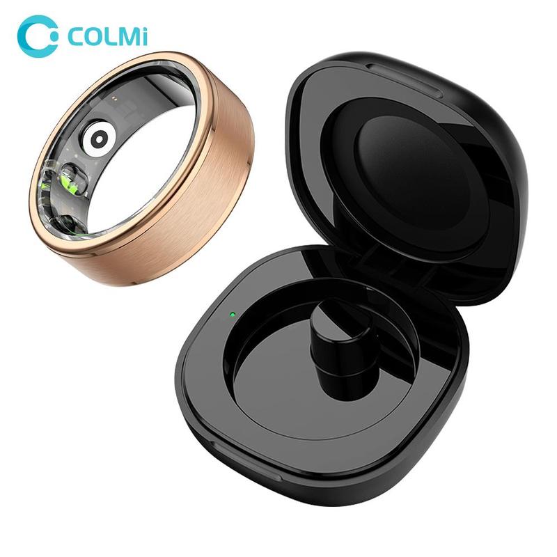 ColMi R03 Smart Ring, 1 Count IP68 Waterproof Smart Ring with Charging Compartment, Stainless Steel Ring for Couple, Fitness Trackers for Women & Men